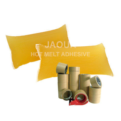 رنگ زرد روشن داغ ذوب PSA فشار حساس چسب بسته به لاستیک مقاومت در برابر پیری برای نوار کاغذ کرافت